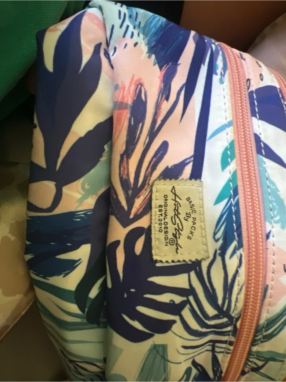 Floral Print Zip-Top Women's Fanny pack- Pink & Blue